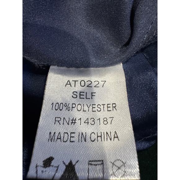 Isalis Deep Navy Satin Cowl Neck Camisole Size S - Picture 7 of 7